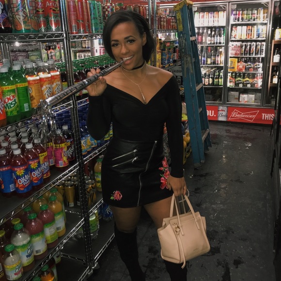 H&M Dresses & Skirts - Black faux Leather Mini Skirt